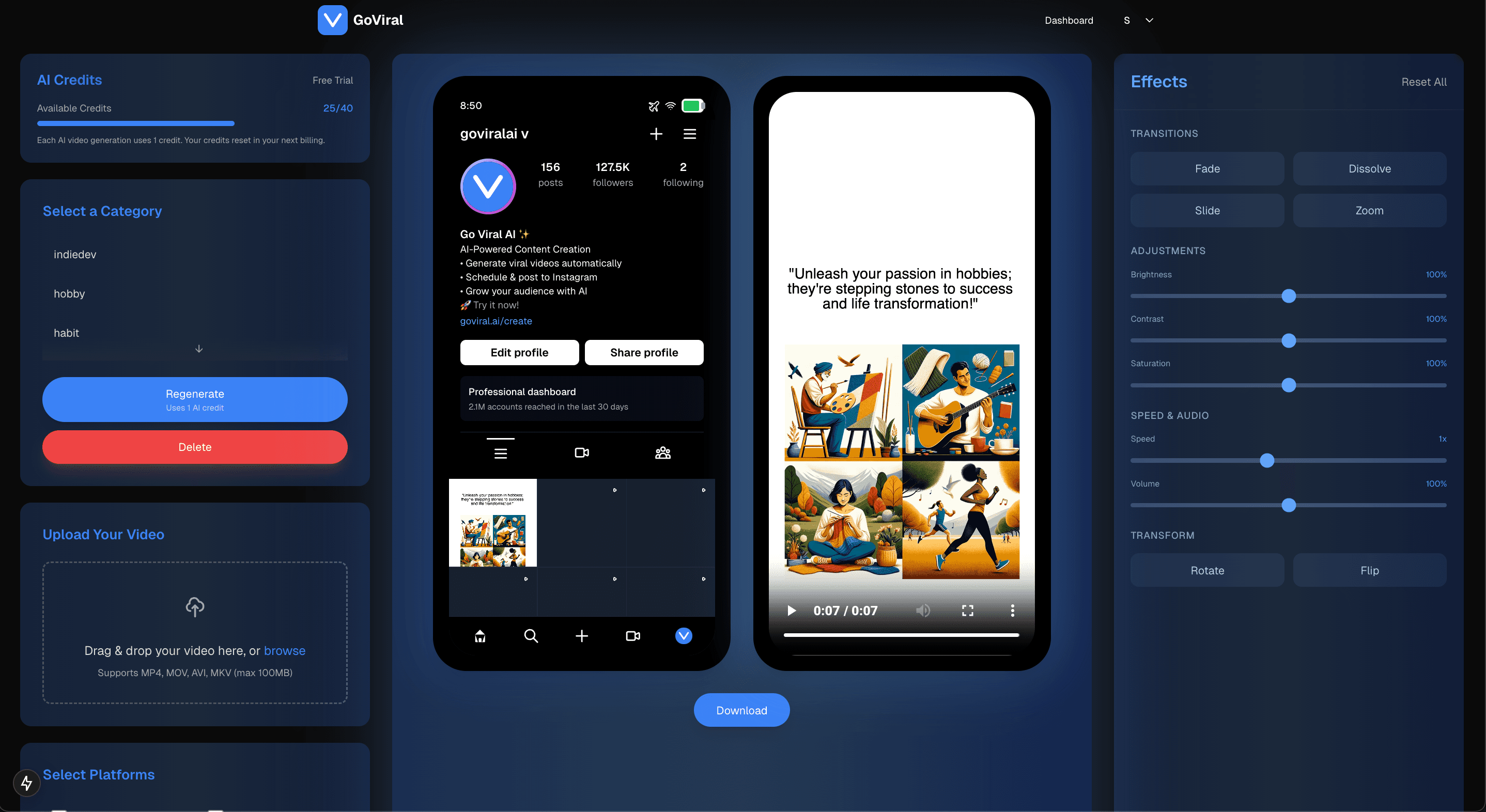 GoViral - AI Video Creator